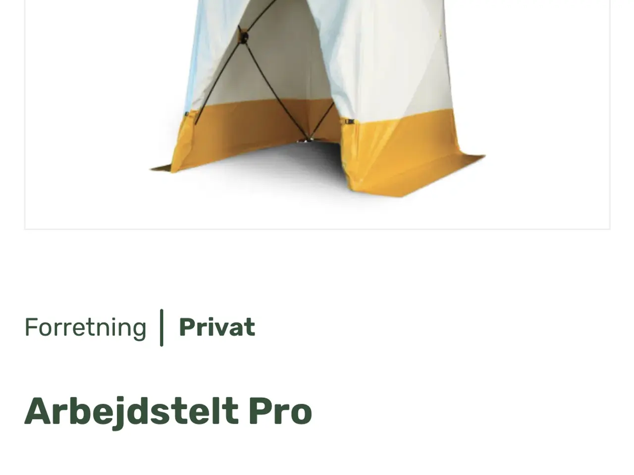 Billede 1 - Arbejdstelt service tekniker pop up telt