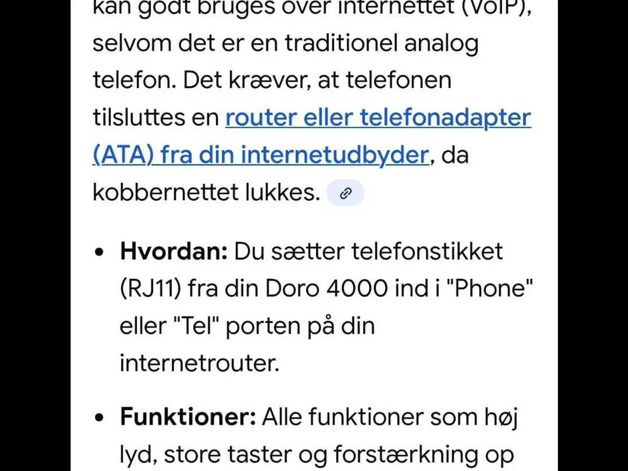 Billede 8 - Fastnettelefon Doro Magna 4000 til synshæmmede og