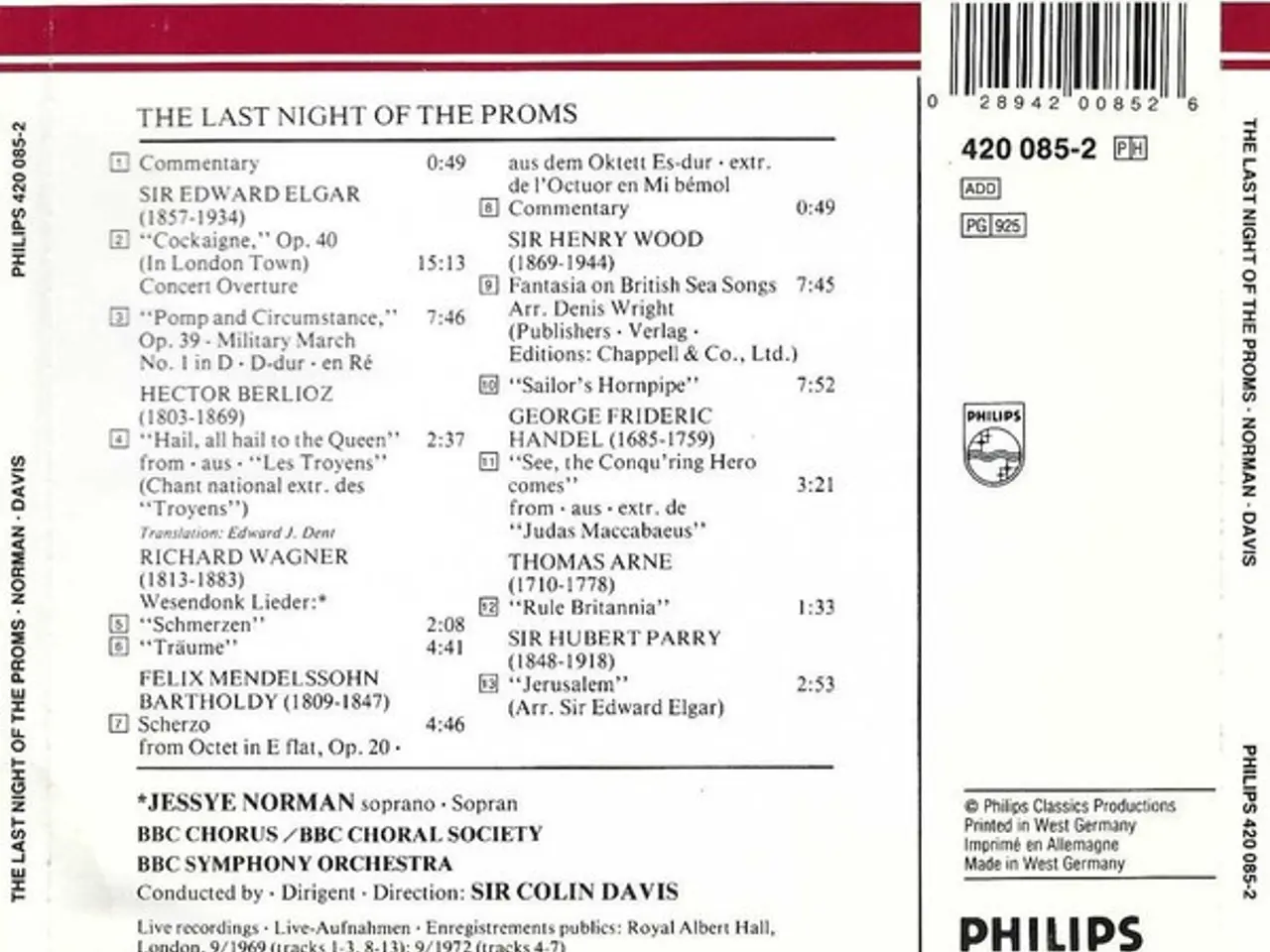 Billede 2 - Sir Colin Davis – The Last Night Of The Proms – CD