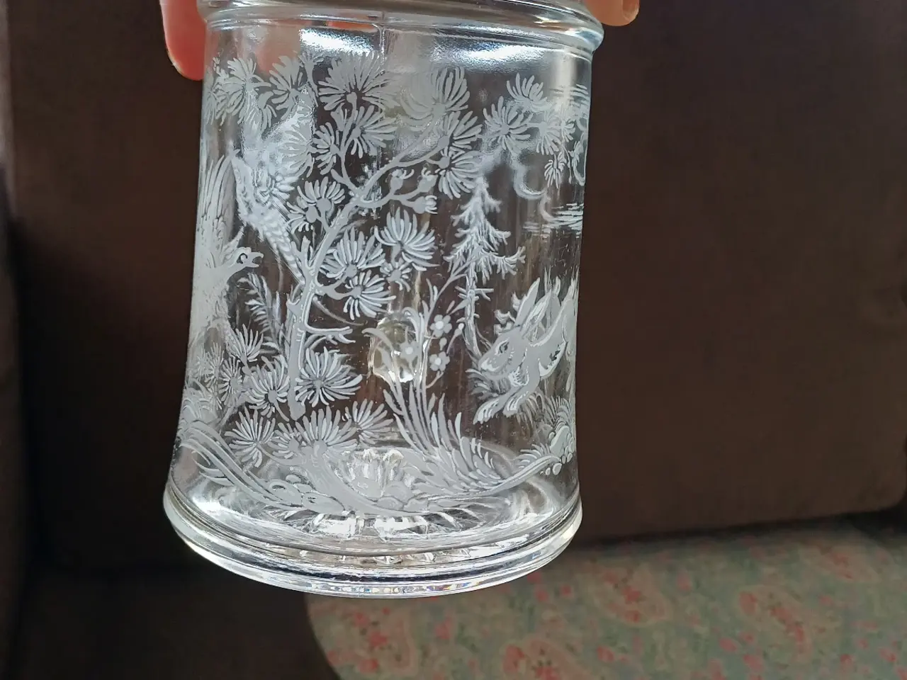 Billede 4 - Tysk øl krus/glas med tin låg