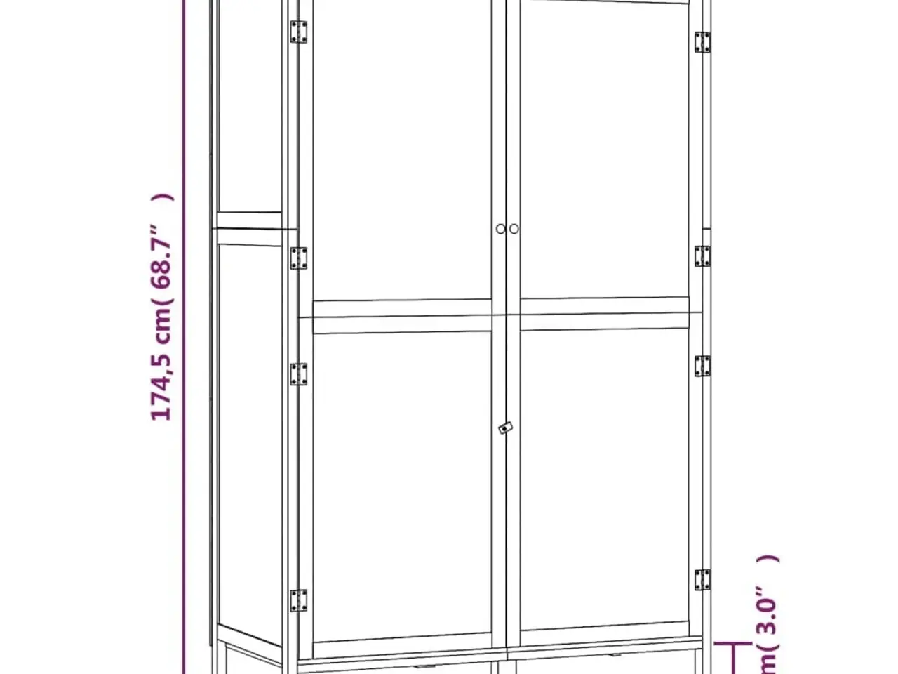 Billede 8 - Haveskur 102x52x174,5 cm massivt grantræ antracitgrå