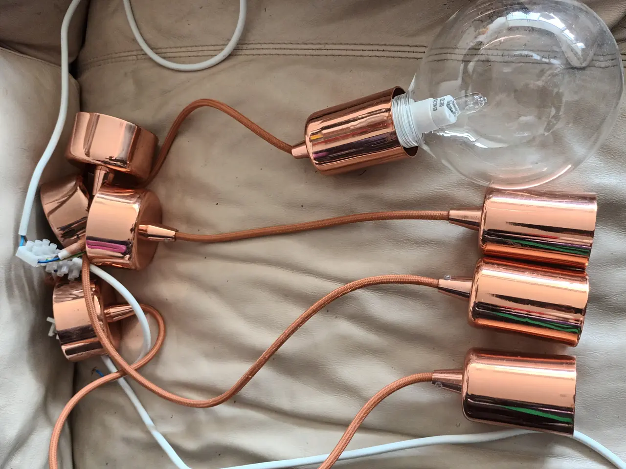 Billede 2 - 4 SMUKKE KOBBER LAMPER