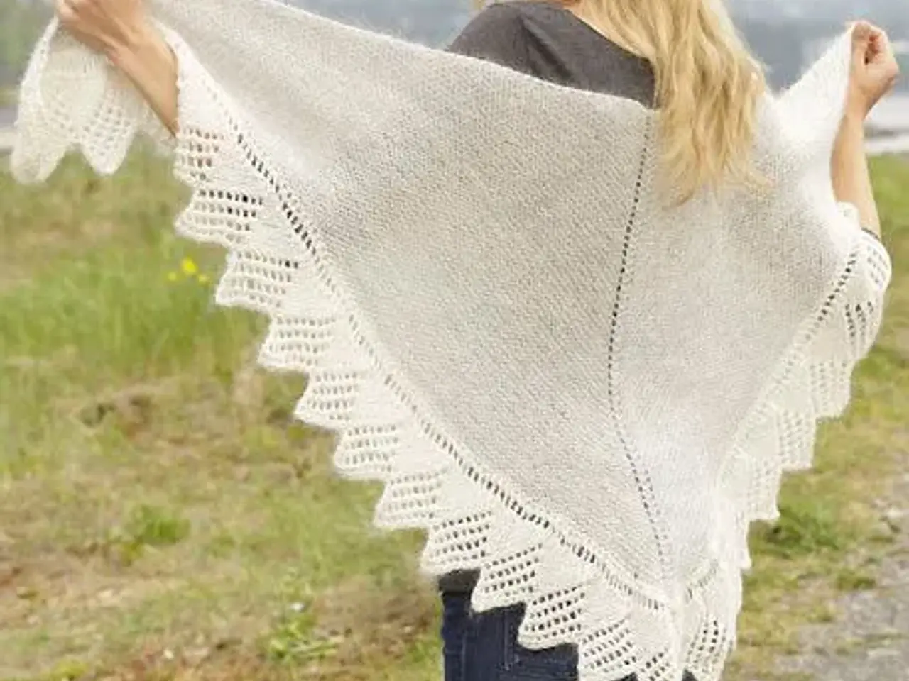 Billede 3 - Håndstrikkede alpaca sjaler