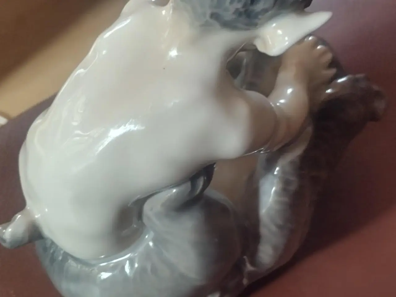 Billede 3 - royal copenhagen figur faun med bjørn