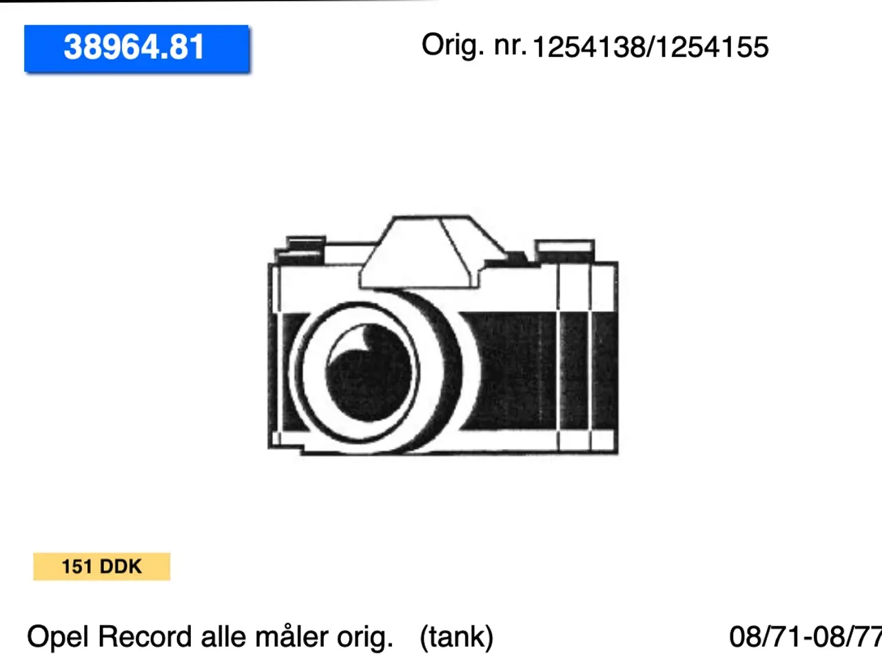 Billede 1 - Opel Record tanke