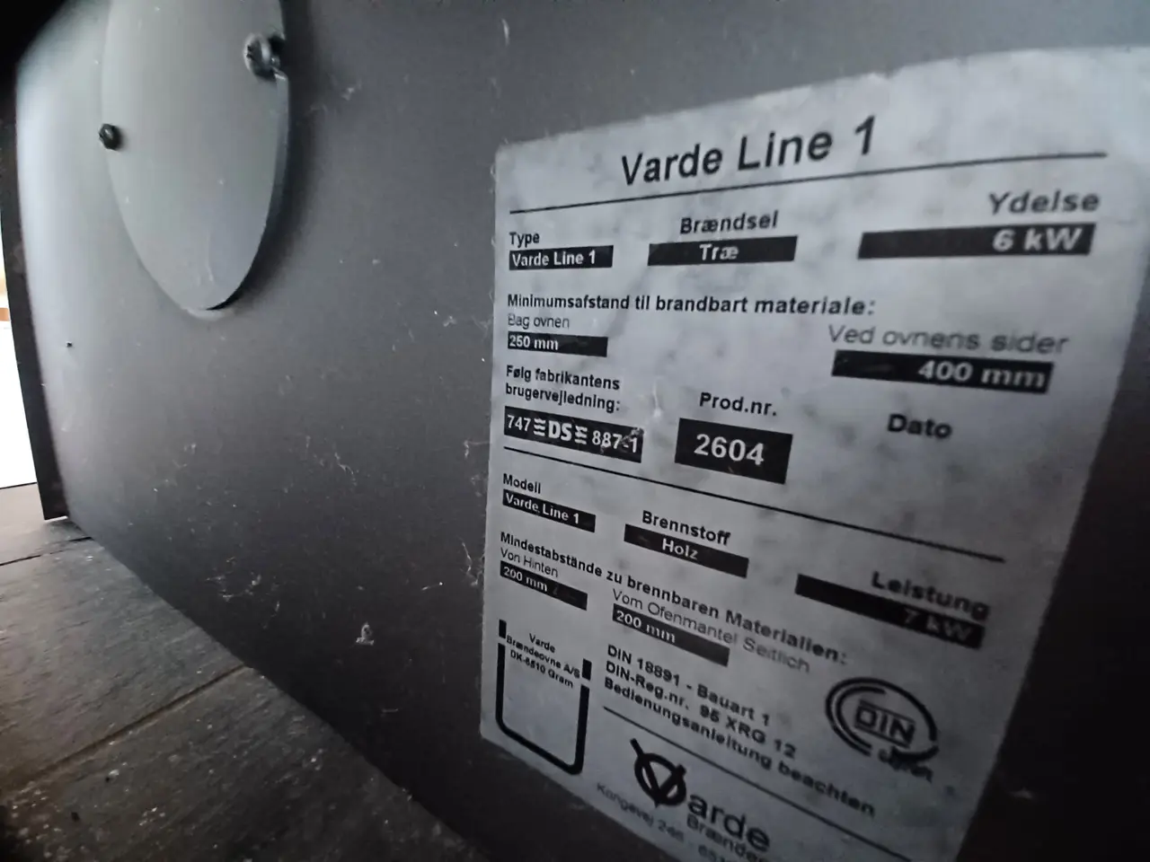 Billede 3 - Varde Line 1 brændeovn