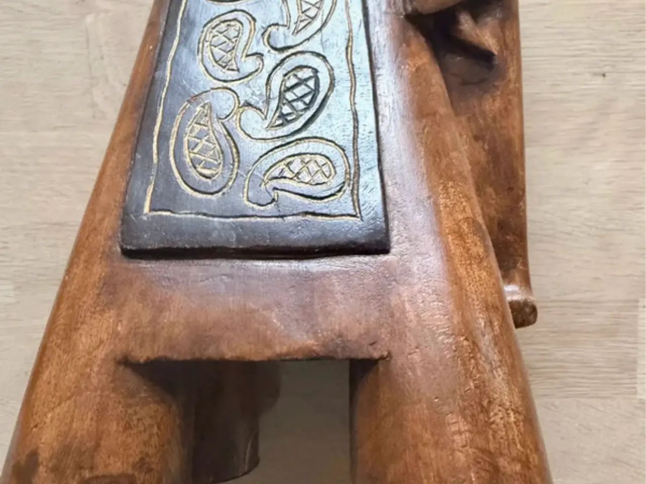 Billede 1 - Træ Elefant Håndskåret 21x13 cm