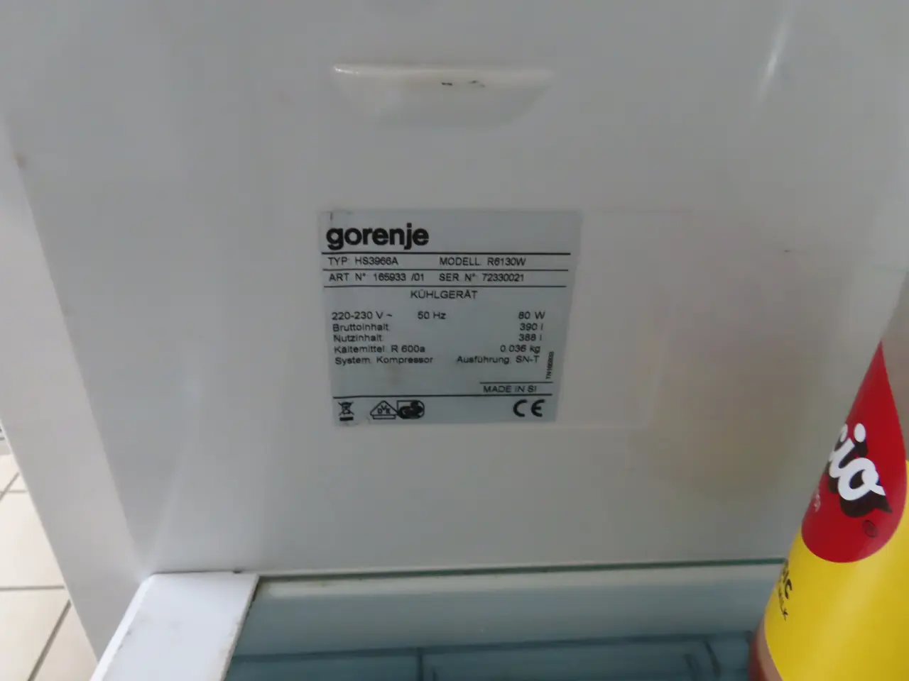 Billede 4 - Køleskab GORENJE HS3966A