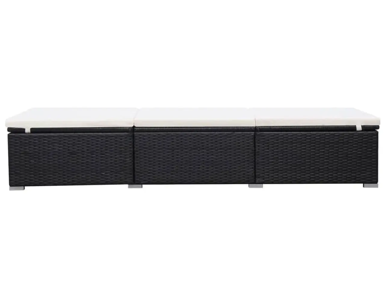 Billede 6 - Liggestole med hynder 2 stk. polyrattan sort
