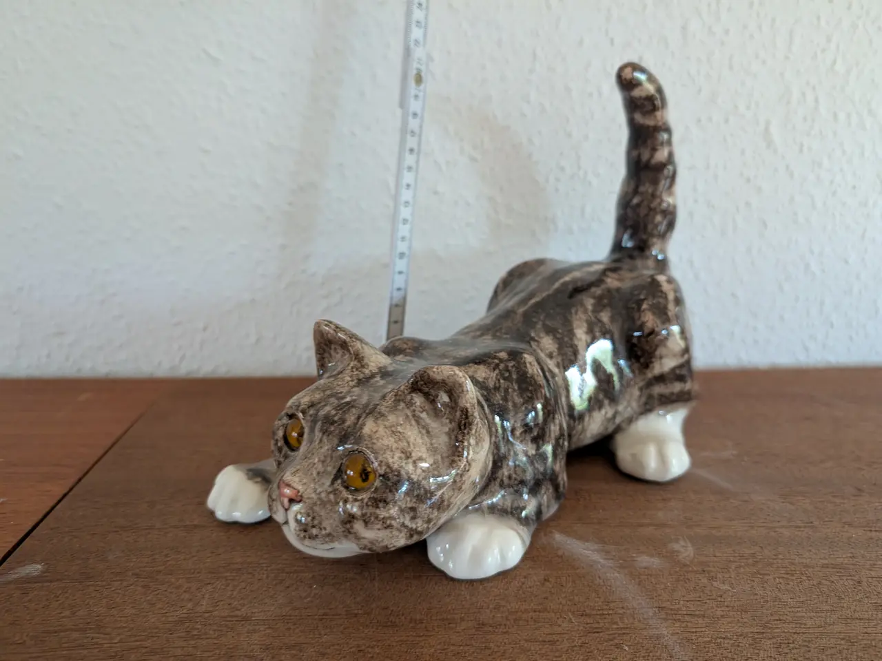 Billede 2 - Winstanley katte figur med glasøjne