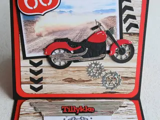 kort med motorcykel motiv på sælges