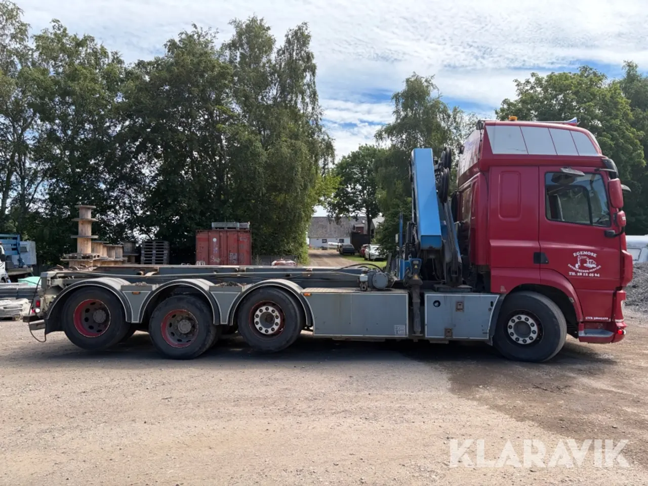 Billede 4 - Lastbil DAF CF med wirehejs og HMF kran