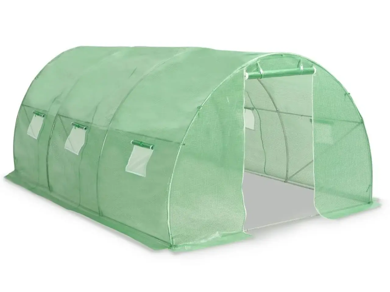 Billede 4 - Drivhus 3,5 m² i PE-netstof - 450 × 300 × 200 cm, grøn