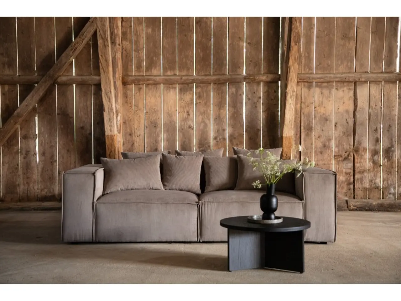 Billede 15 - Gillholmen 3 personers Sofa  - Brun Fløjl