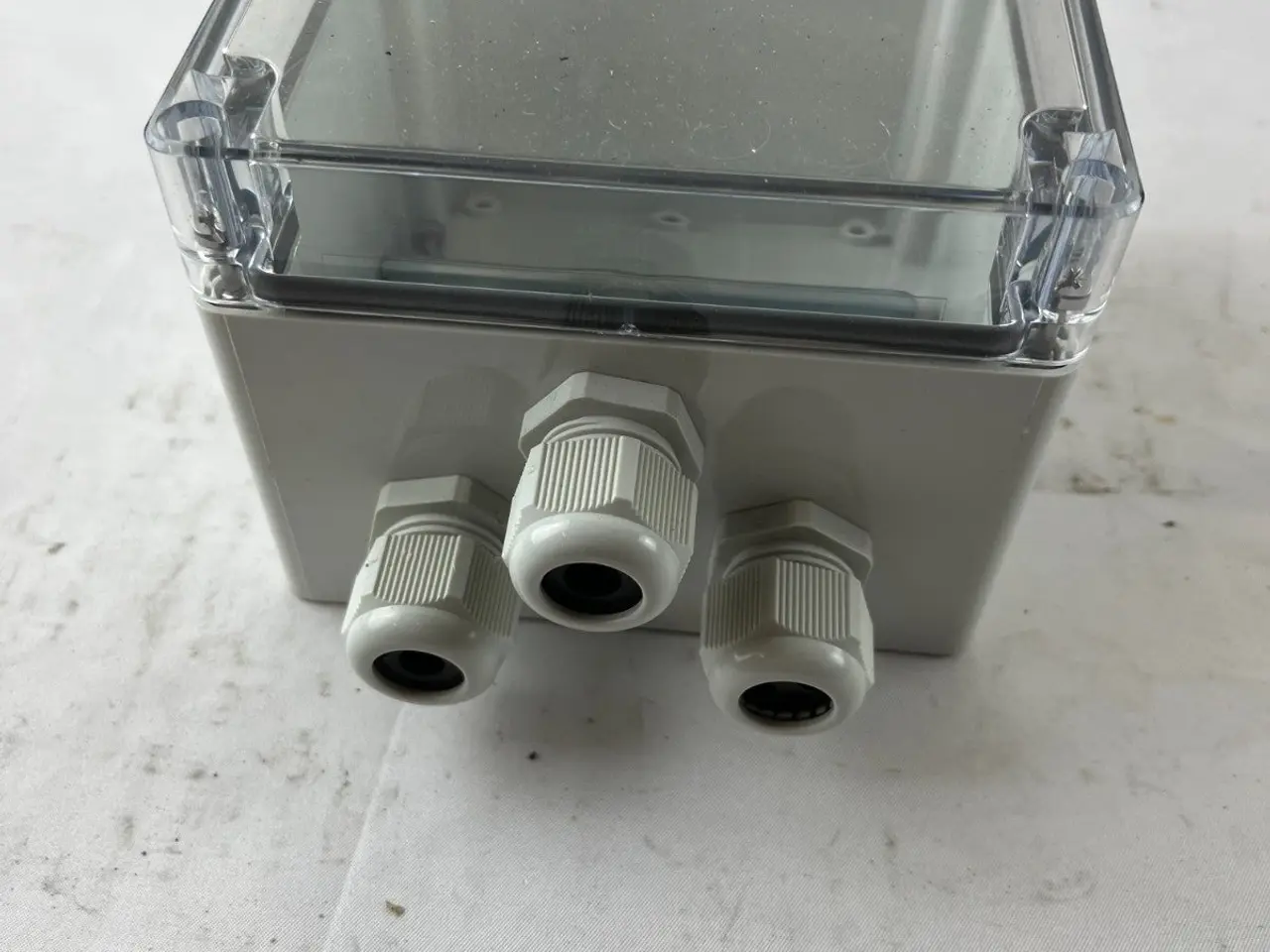 Billede 4 - Junction Box 110x90mm Clear Lid 3x kabel Glands