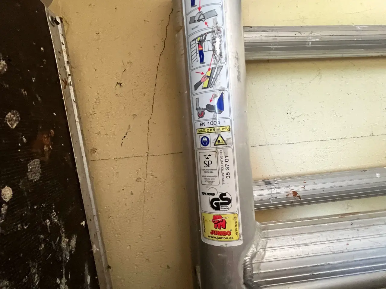 Billede 6 - JUMBO PRO rullestillads i aluminium med hjul