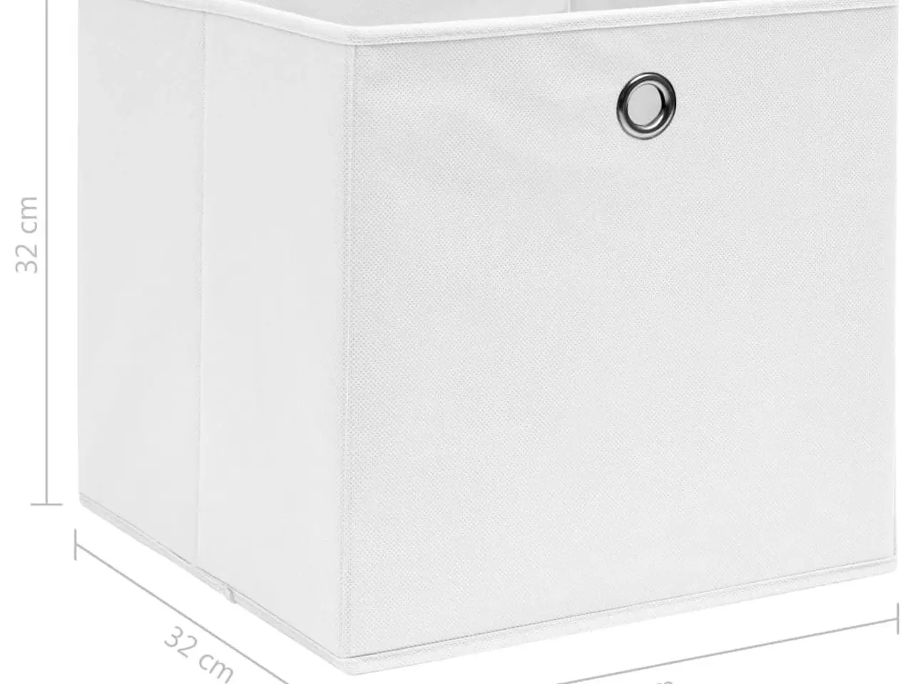 Billede 5 - Opbevaringskasser 10 stk. 32x32x32 stof hvid