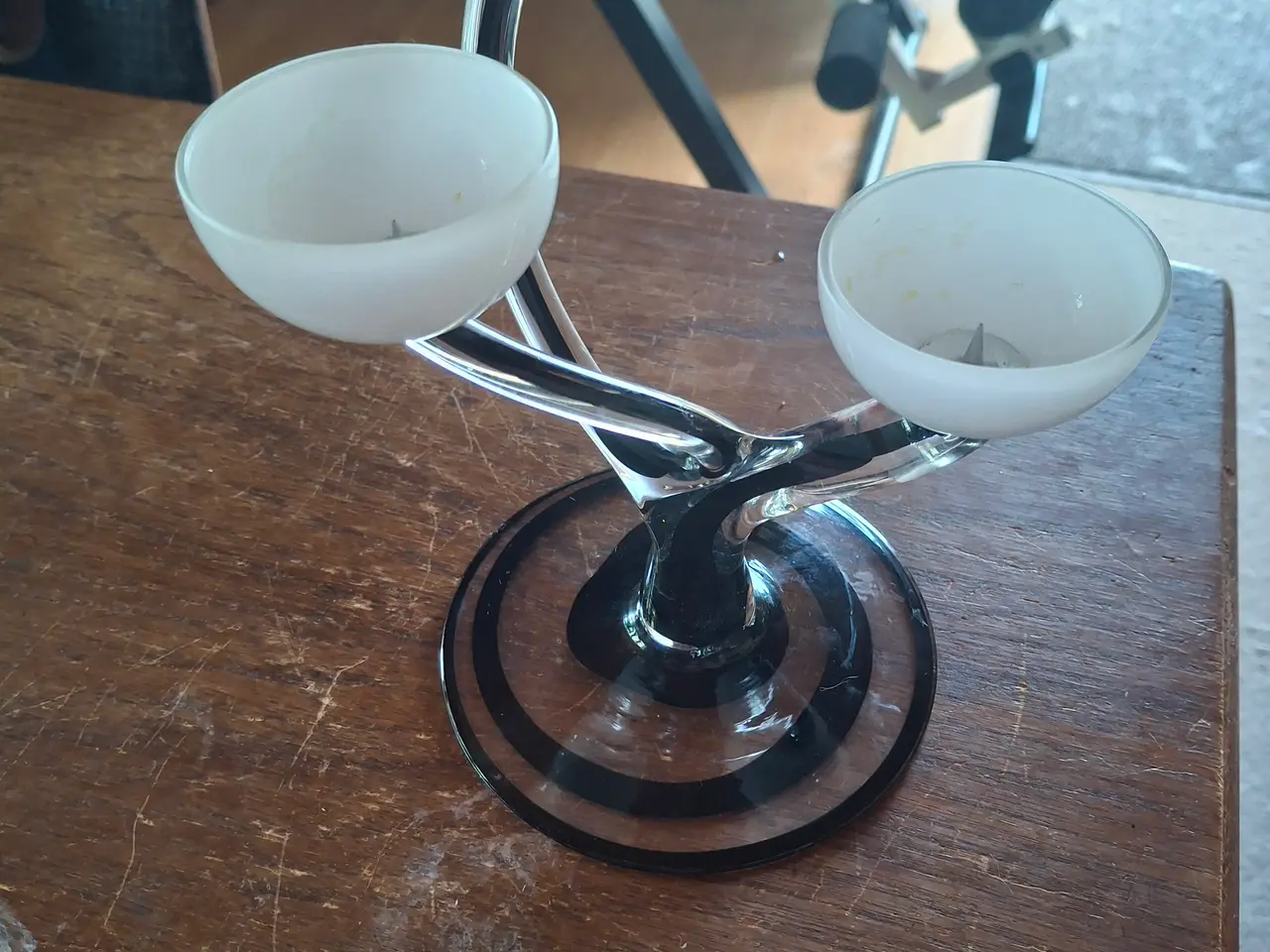 Billede 1 - Smuk tre armet glas lysestage