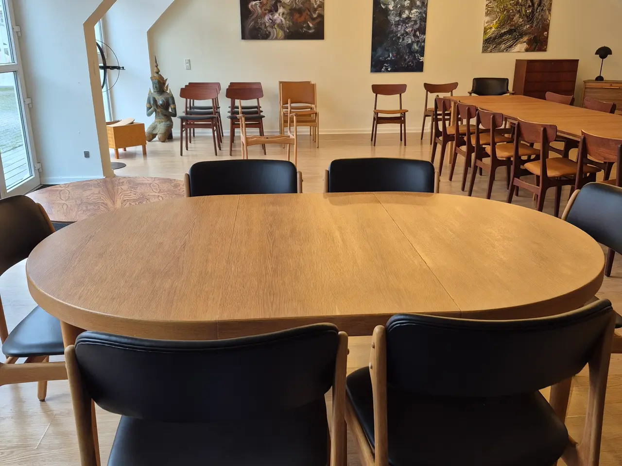 Billede 3 - Rundt bord egetræ