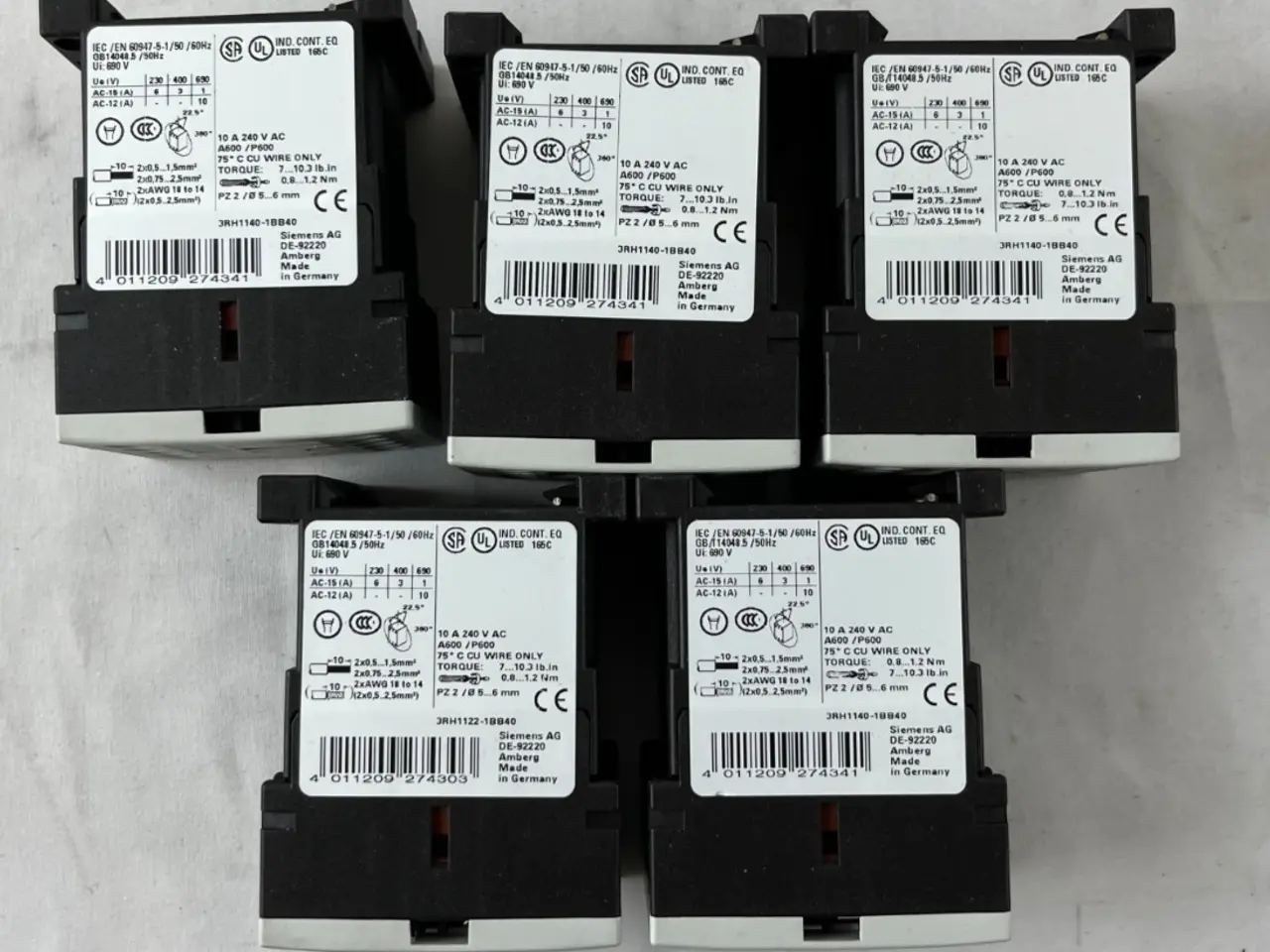 Billede 1 - Siemens 3RH1140-1BB40 kontaktor relæ 24V DC 4NO