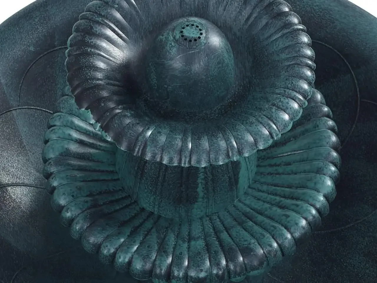 Billede 5 - Fuglebad med springvand 50 × 91 cm - plastik, grøn