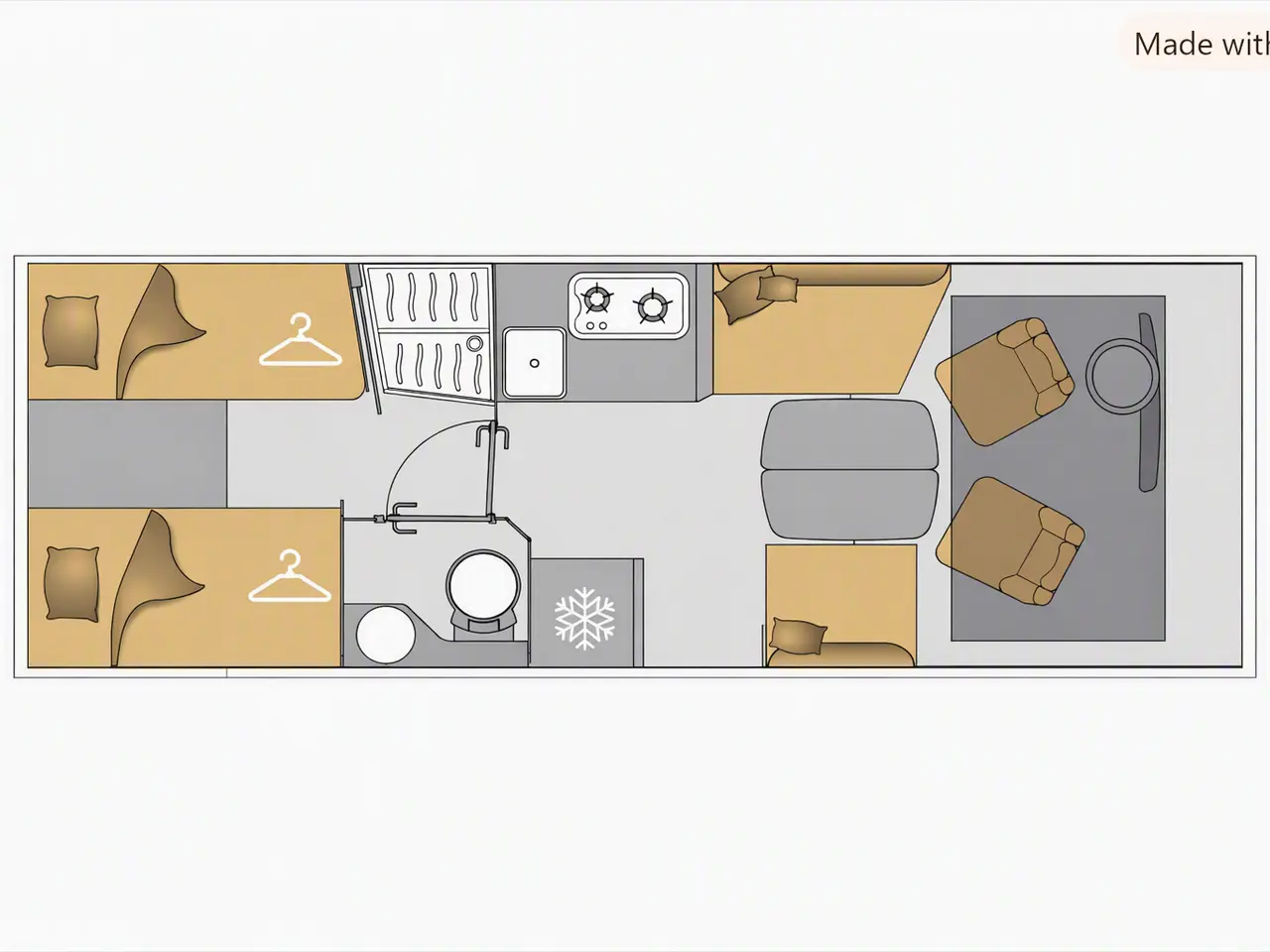 Billede 15 - Mooveo Int 74EBF Fuld integreret autocamper