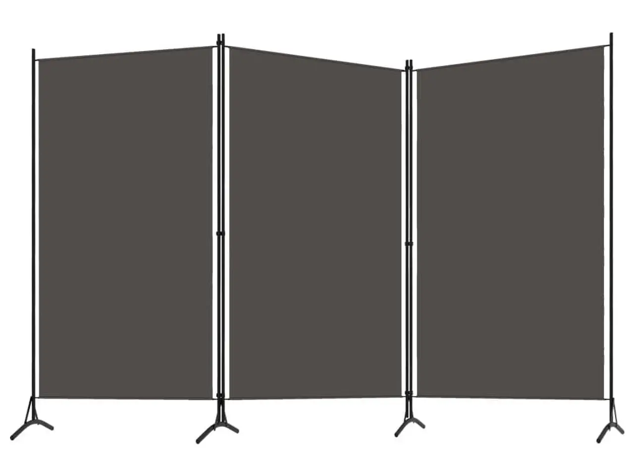 Billede 2 - 3-panels rumdeler 260 × 180 cm - antracitgrå