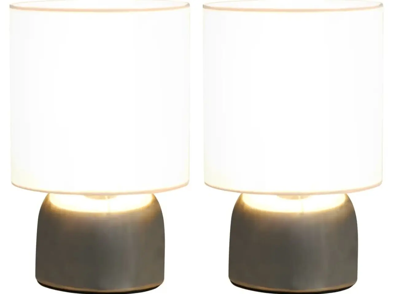 Billede 2 - Bordlamper 2 stk. touch-knap E14 hvid