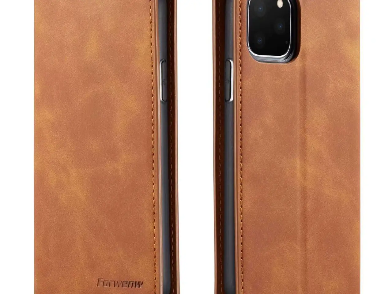 Billede 4 - Magnetisk Flip Cover til iPhone – Brun