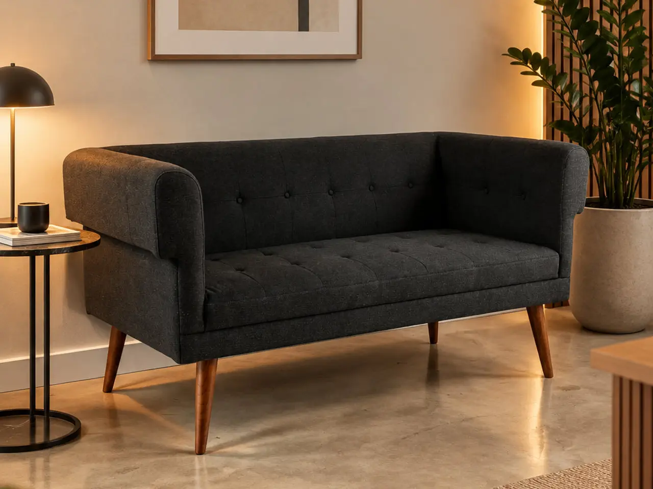Billede 2 - SofaCompany Harry Sofa – Mørkegrå/Natur Stel