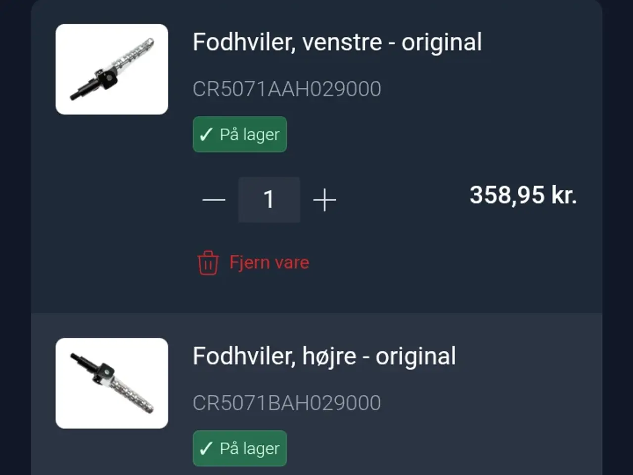 Billede 1 - Originale fodhvilere til hot 50/big max 
