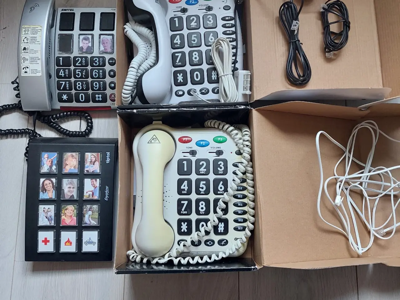 Billede 3 - Fastnettelefon ny og 2 brugte + ekstra trykknap en