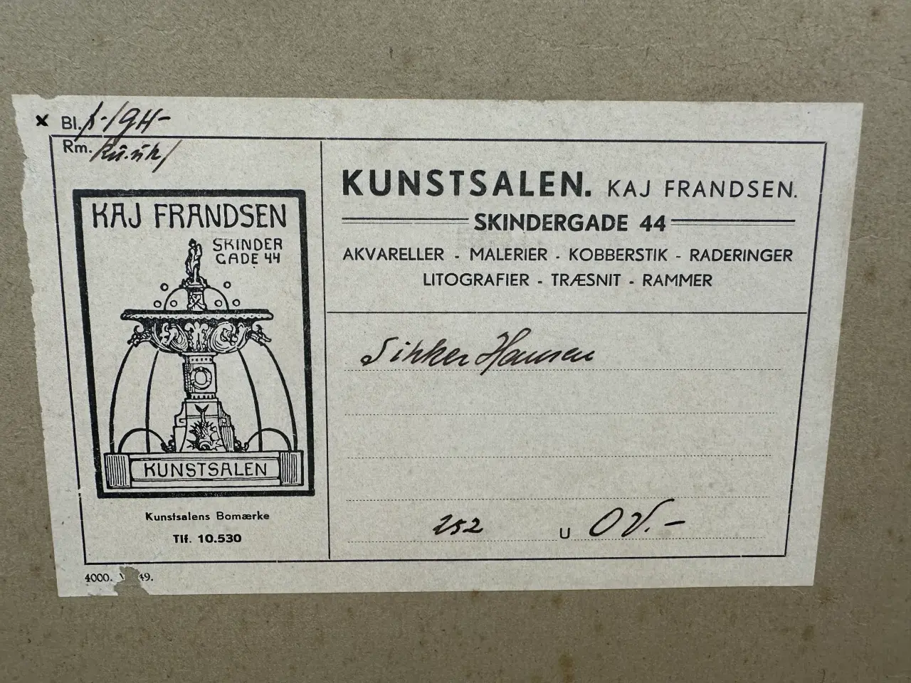 Billede 8 - Tryk i org. ramme, Sikker Hansen