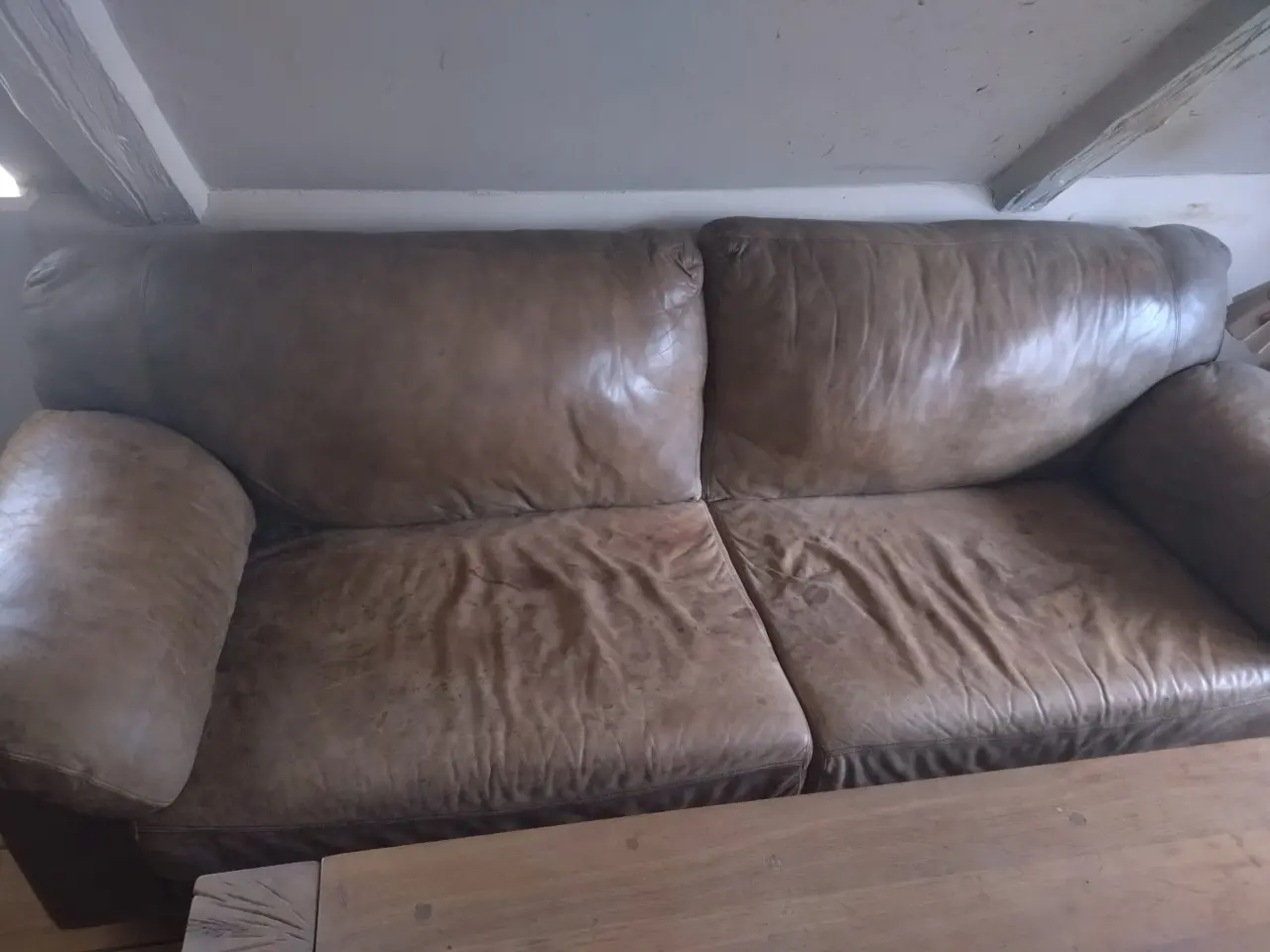 Billede 2 - 2+3 pers. Læder sofa. Gratis 