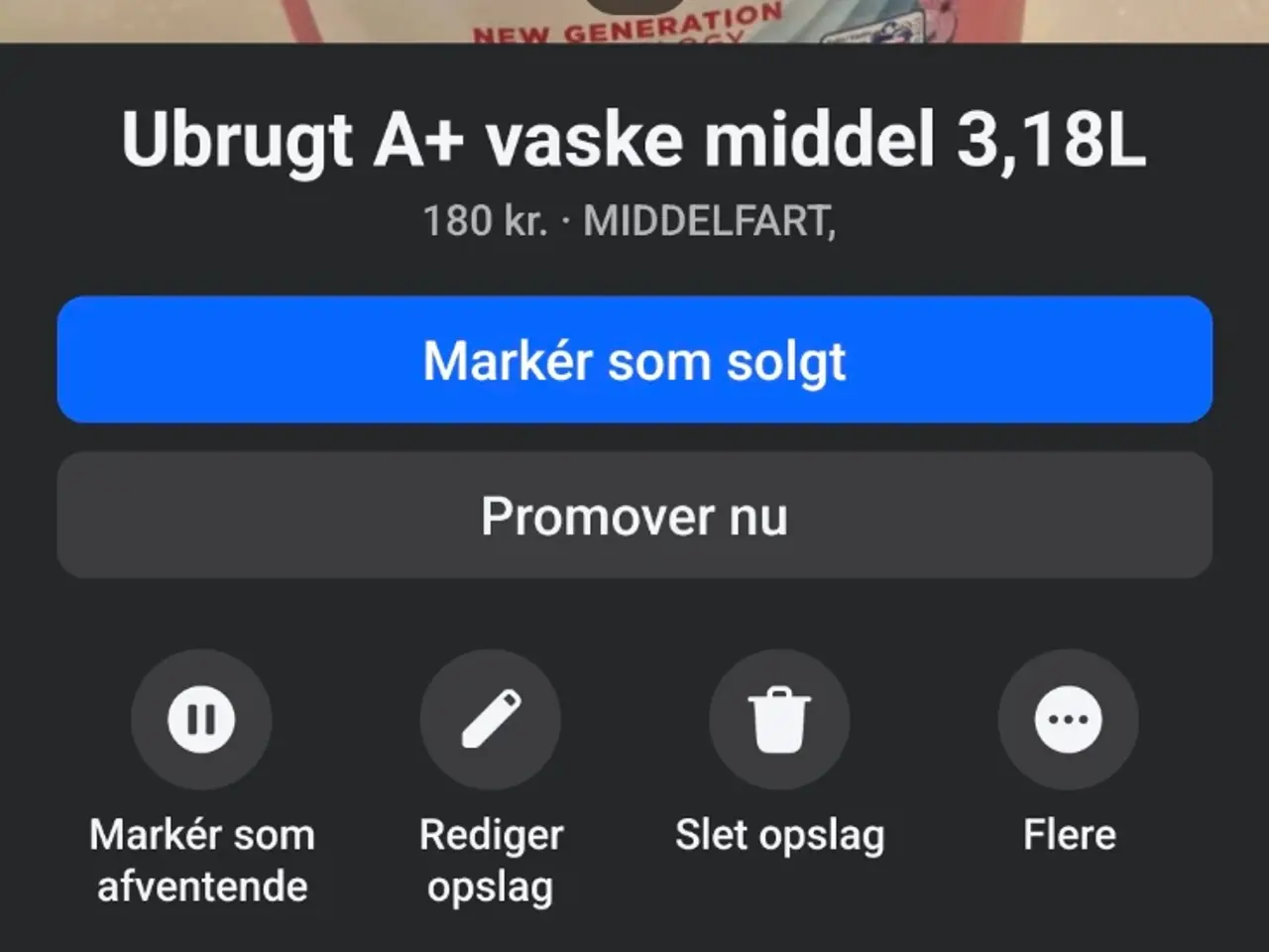 Billede 1 - Ubrugt vaskemiddel 