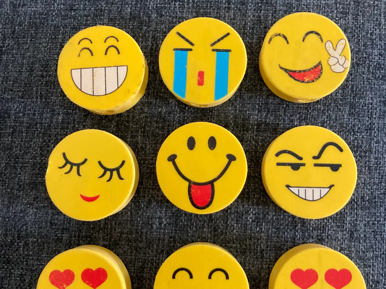 Billede 1 - Viskelædere - smileys til blyanter 