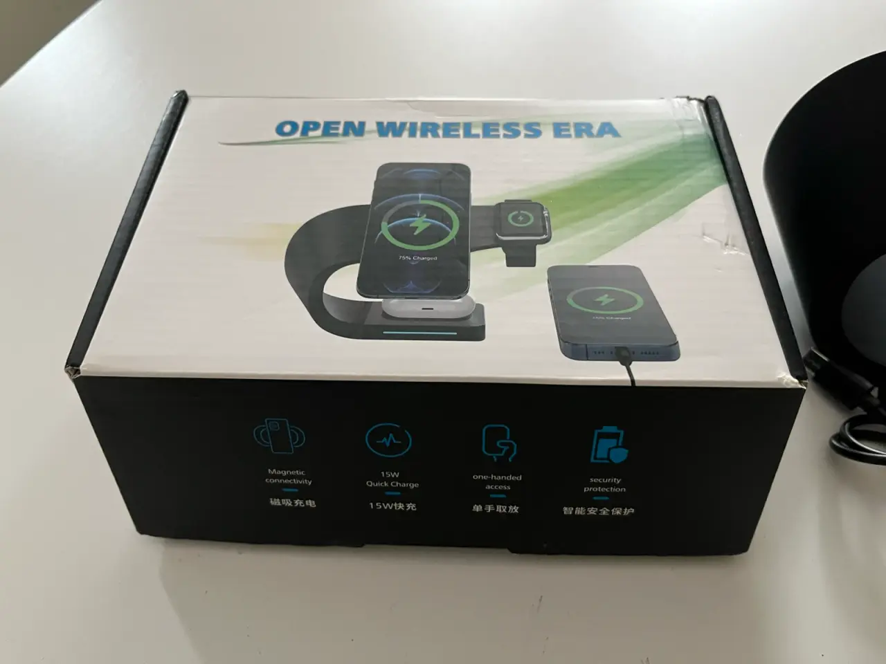 Billede 2 - Open Wireless Era 3-i-1 trådløst opladningsstation