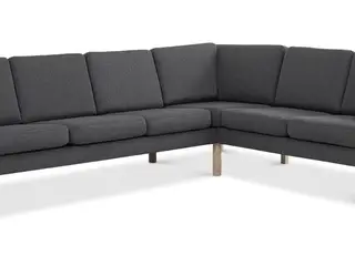 Dragør vendbar tremmesofa hjørnesofa i stof - grå, klassisk design
