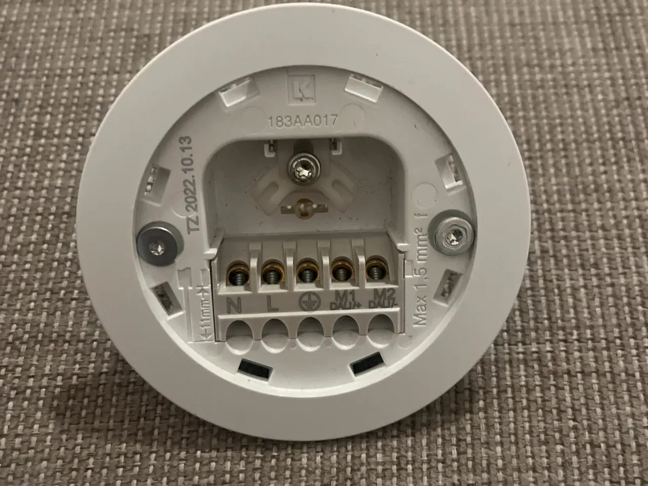 Billede 1 - Lampeudtag 5-polet, Ø84 mm, hvid (Silvan)