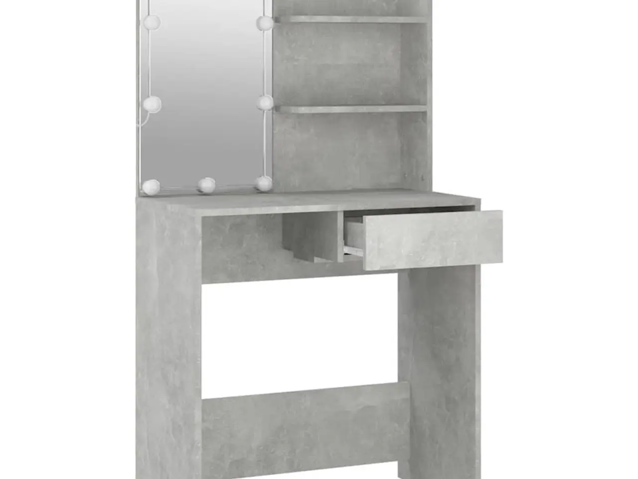 Billede 7 - Makeupbord med LED-lys - 74,5 × 40 × 141 cm, betongrå