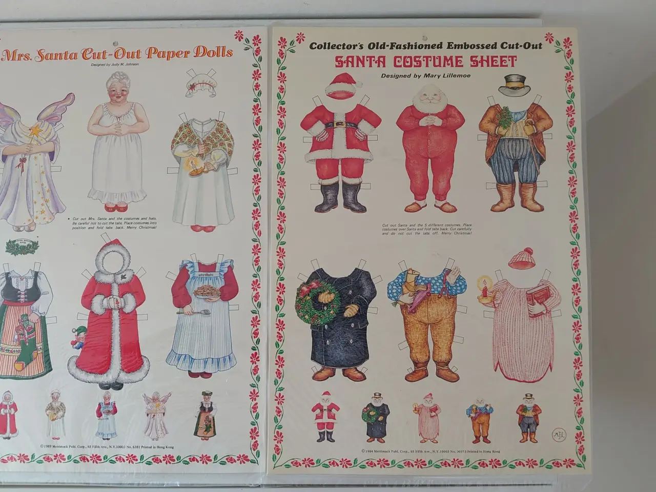 Billede 1 - Mr. and Mrs. Santa paper Dolls fra 1980´erne (nye)