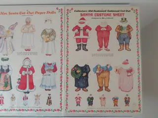 Mr. and Mrs. Santa paper Dolls fra 1980´erne (nye)