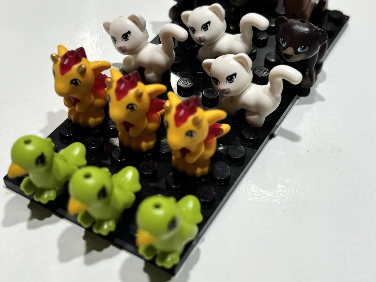 Billede 5 - 14 x Dyrefigur/minifigur/ kat,hund,drage,bjørn
