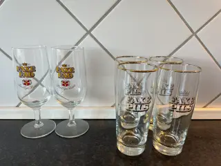 Forskellelige Faxe ølglas samlet