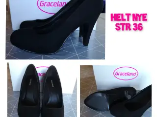 Sorte stiletter str 36