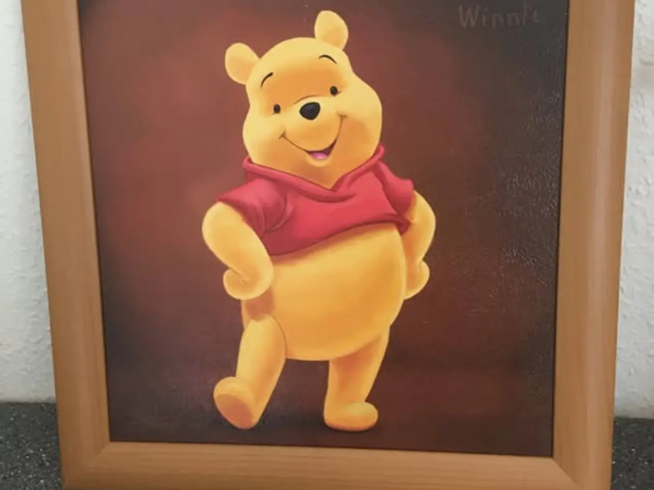 Billede 1 - 🌟 Peter Plys billede i ramme – 40 x 40 cm 🐻🍯