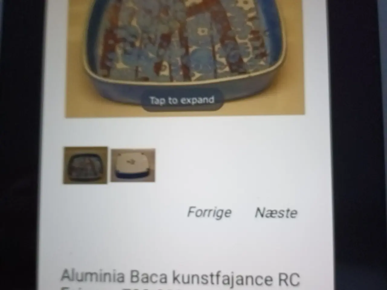 Billede 3 - Flot Blåt Kongeligt Fad,Nypris 850-kr