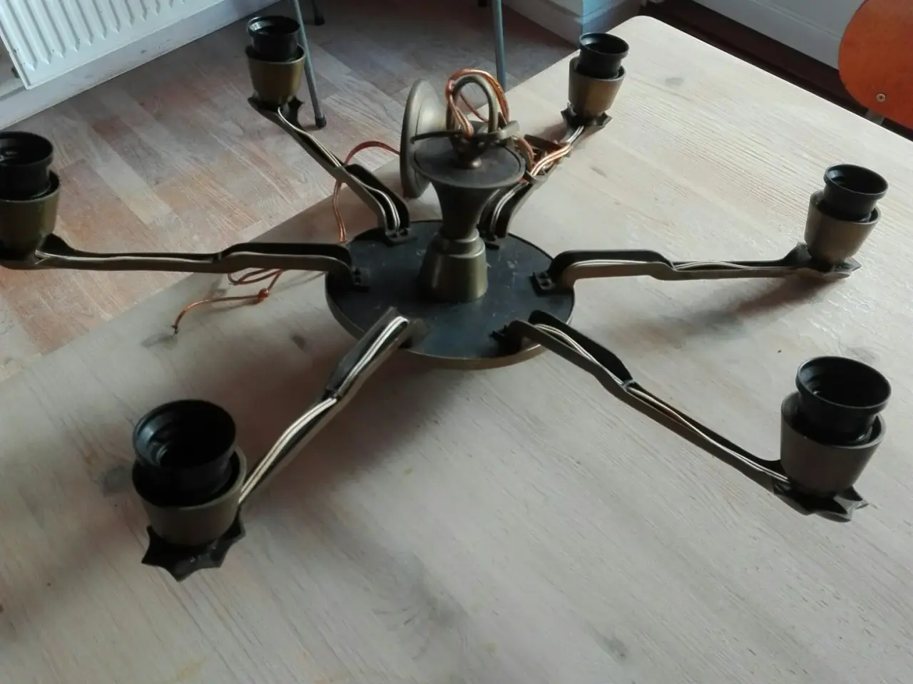 Billede 2 - Loftlampe i massiv messing
