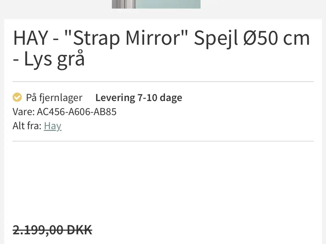 Billede 5 - Hay strap spejl