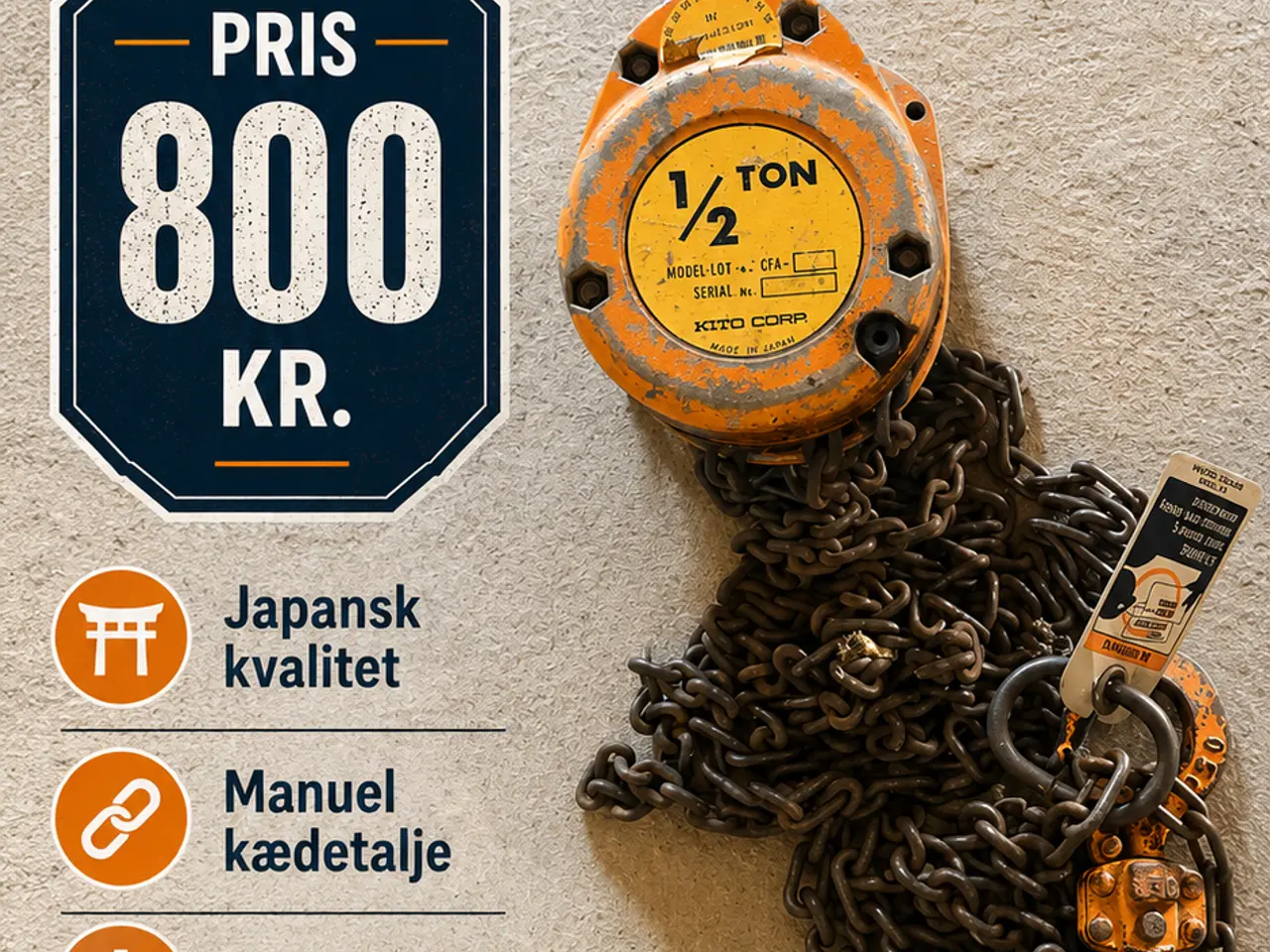 Billede 1 - Kito Kædetalje 1/2 tons